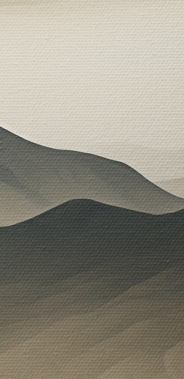 Landscape of mountains with fog