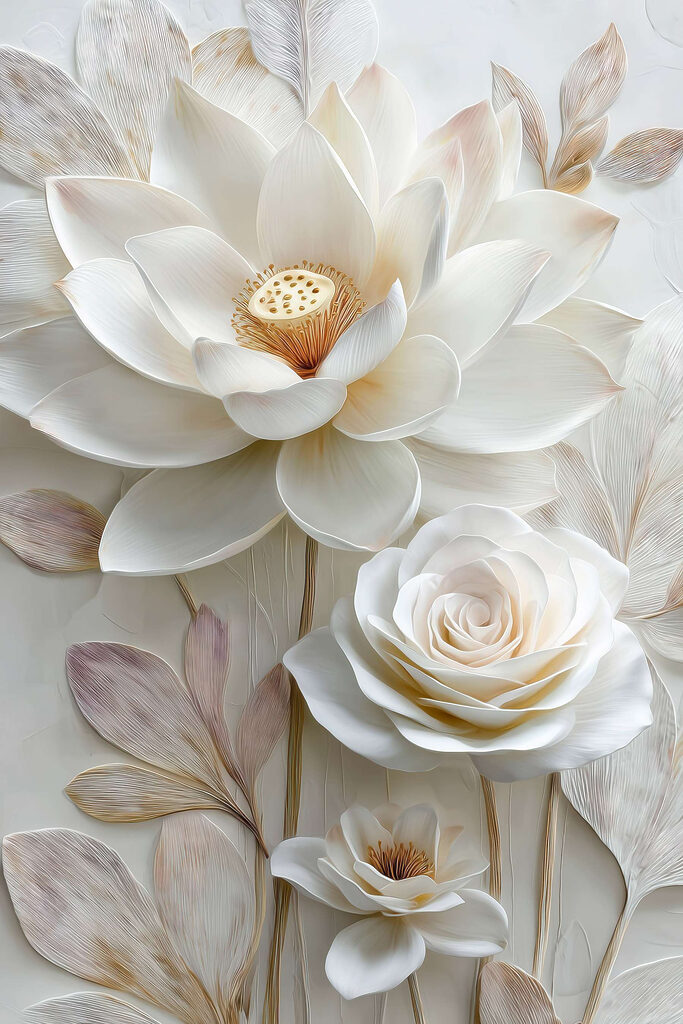 Delicate flowers bring serene beauty Delicate flowers bring serene beauty