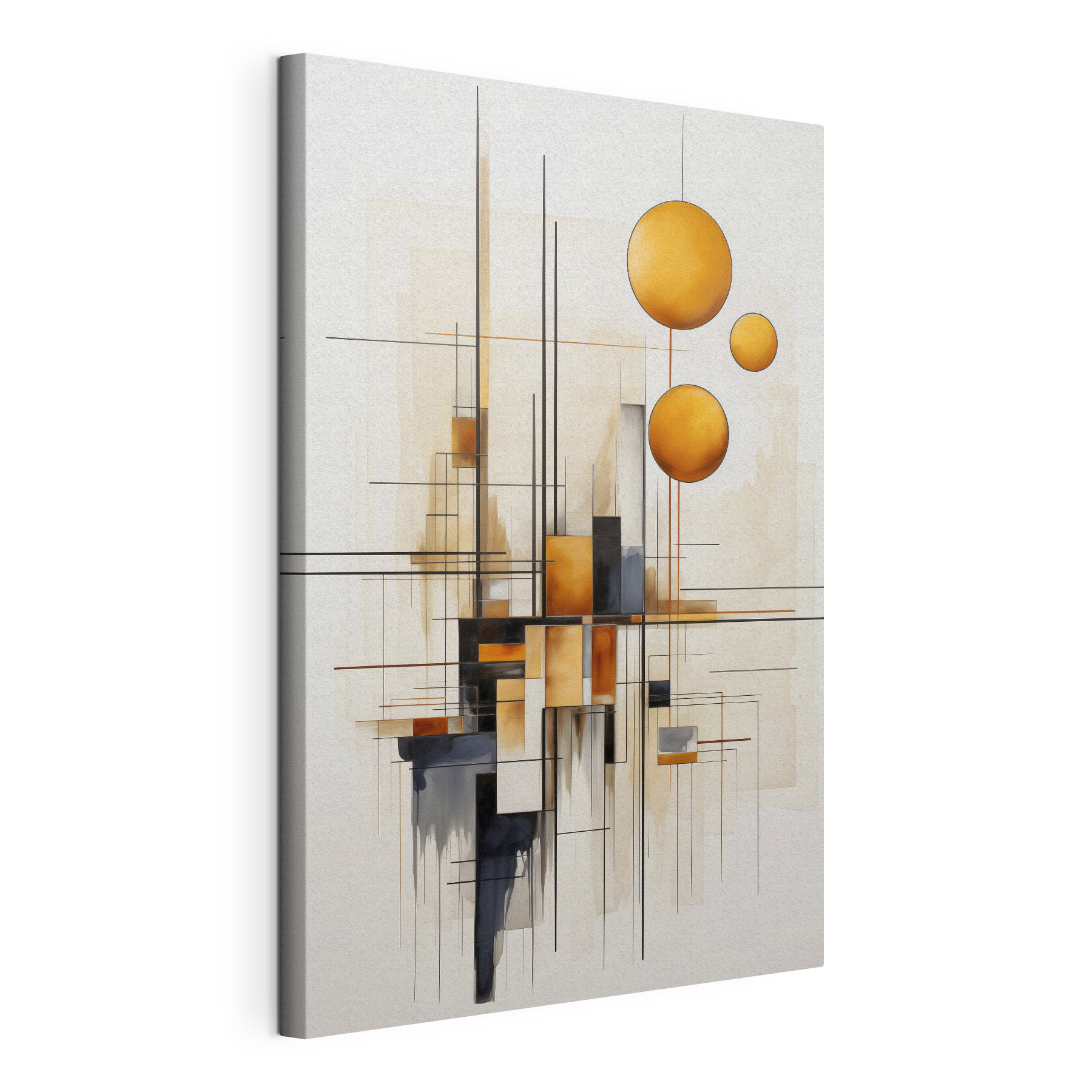 Painting of circles and lines