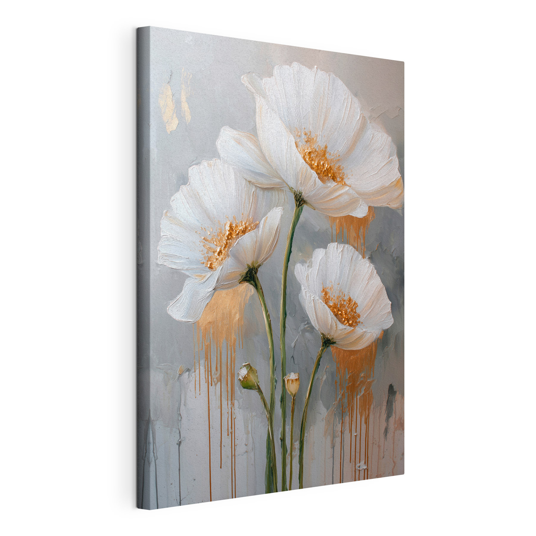 Painting of white flowers Painting of white flowers