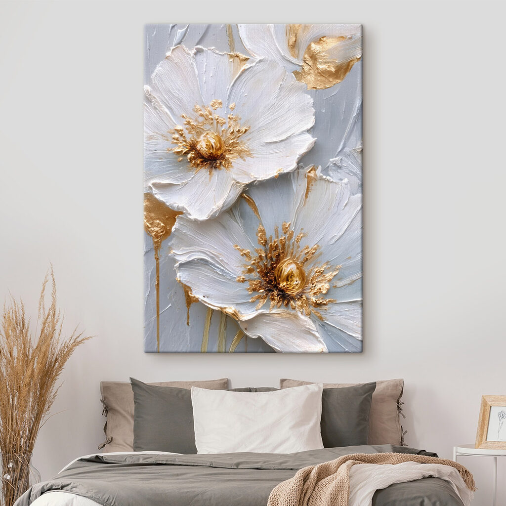 - Elegant blooms in soft colors