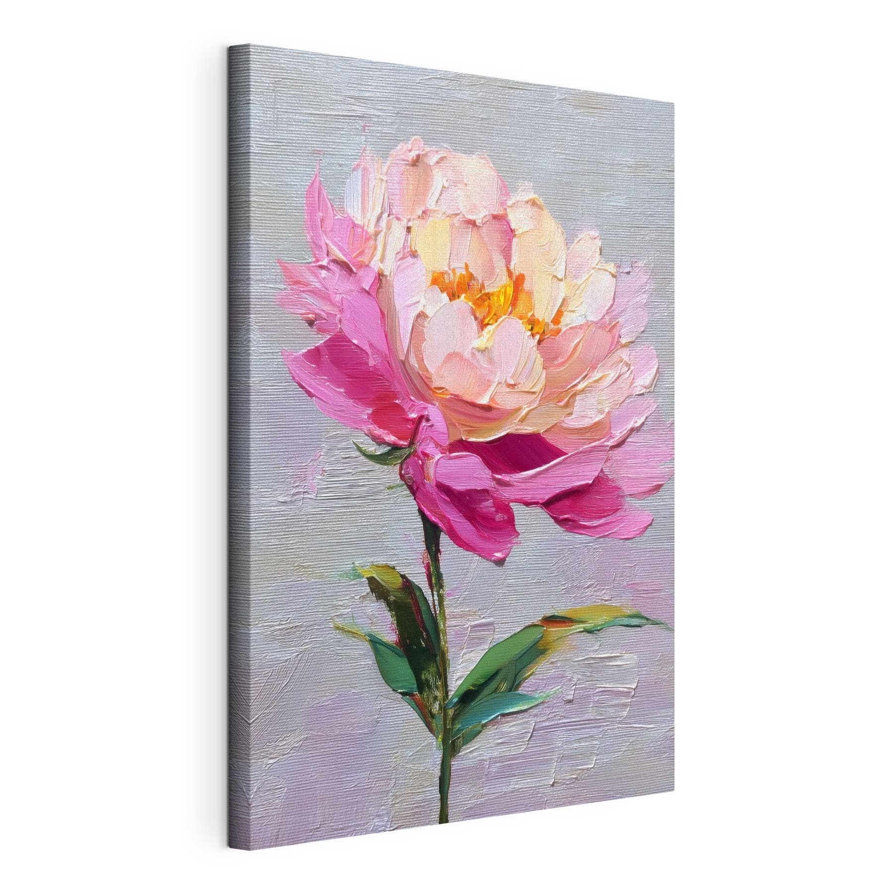 Painting of a pink flower