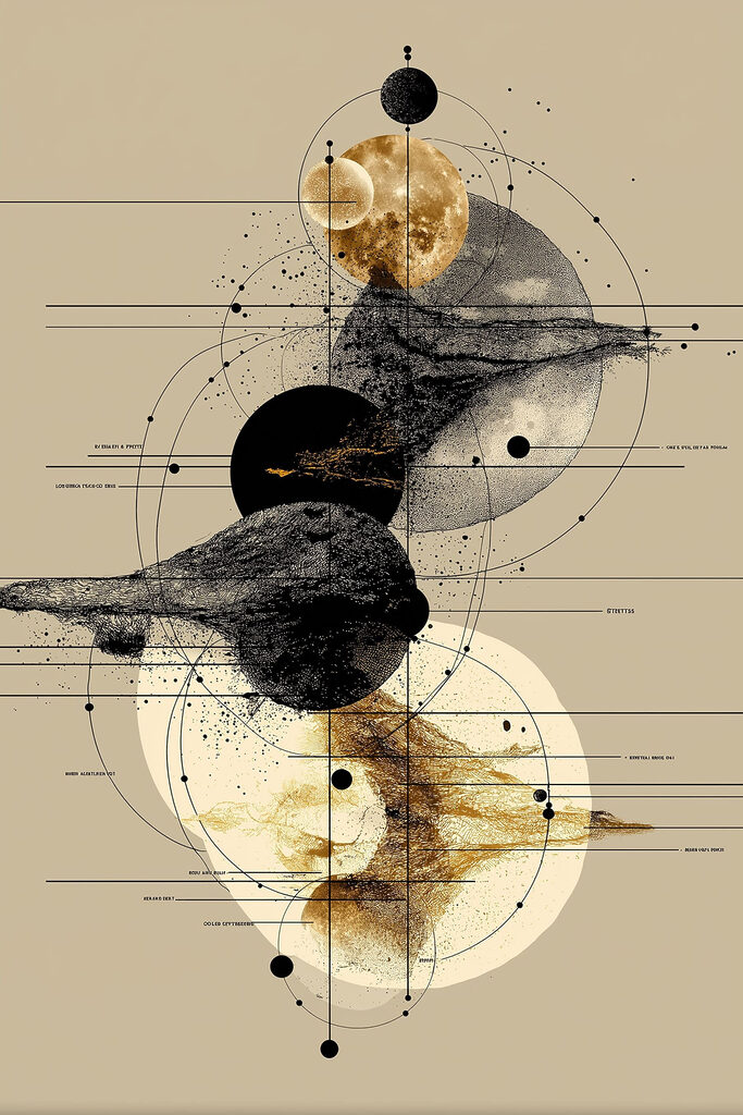 Drawing of planets and circles