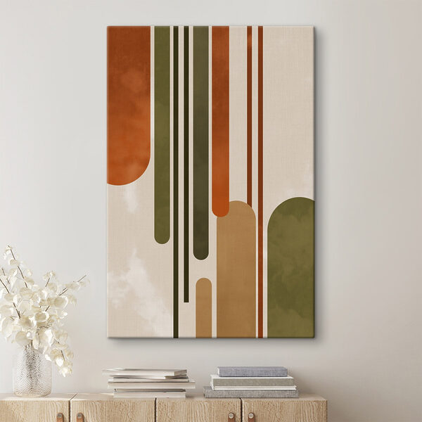 Quadri Opera d'arte dai colori vivaci con linee e punti