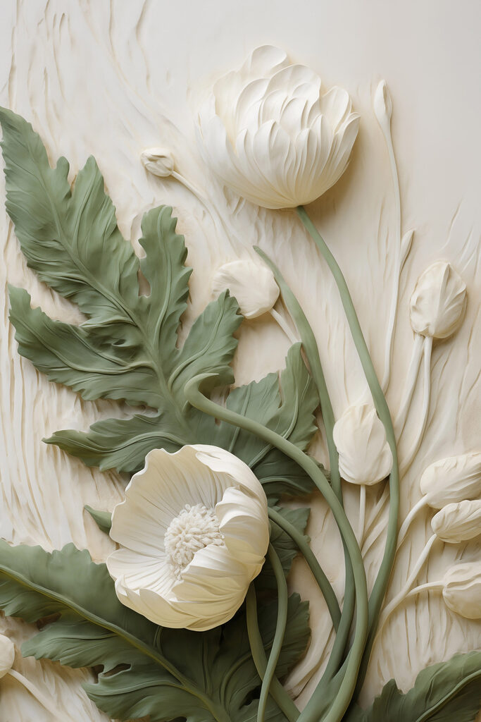 White and green flower