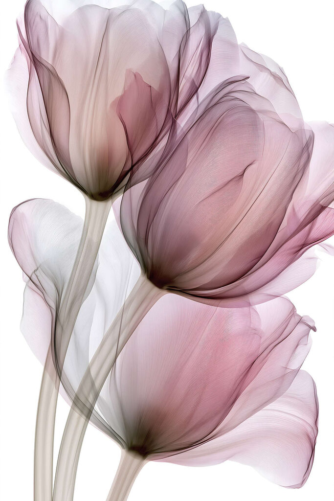 Delicate petals dancing in soft hues