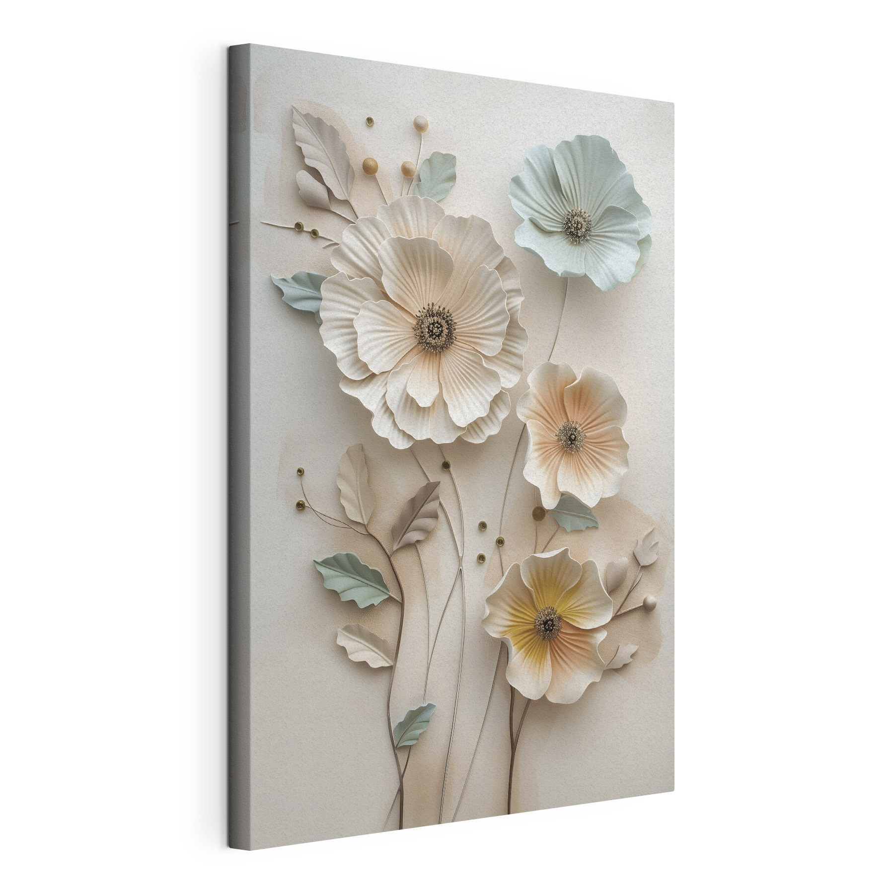 Wall decoration with flowers