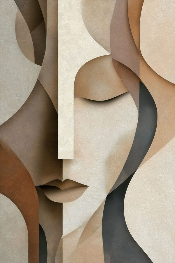 Face and face with different colors