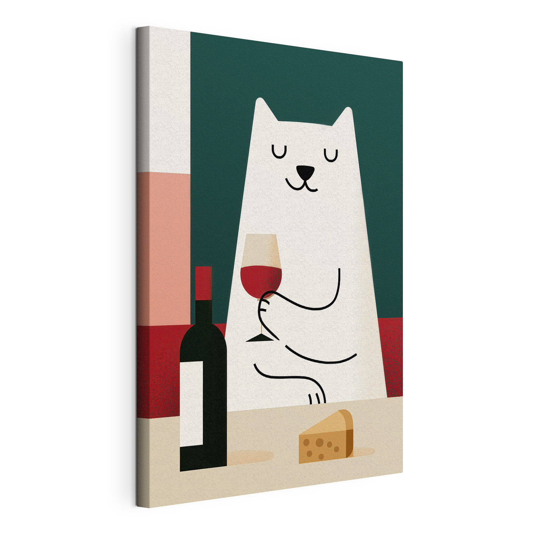 Gatto con un bicchiere di vino in mano Gatto con un bicchiere di vino in mano