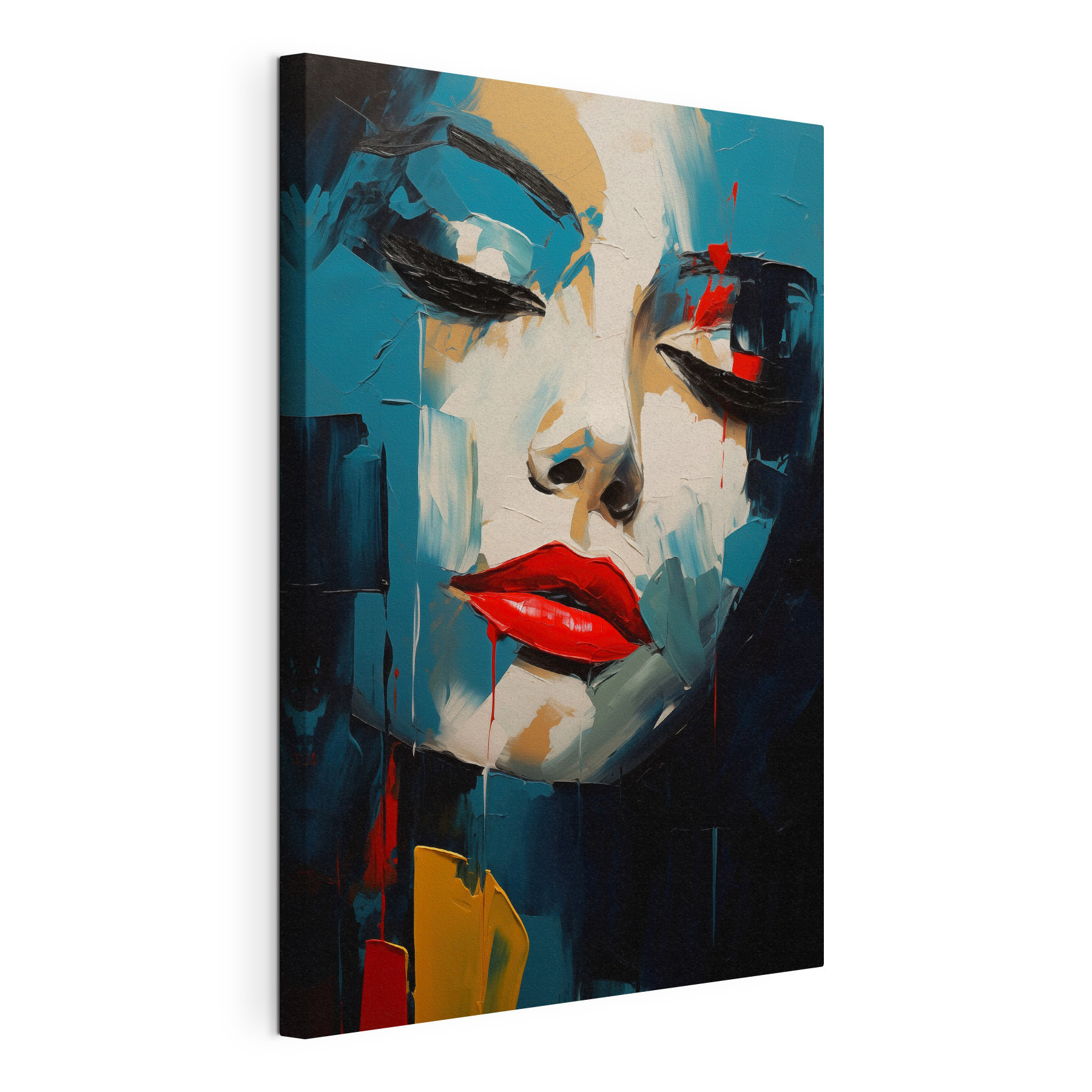Painting of a woman's face Painting of a woman's face