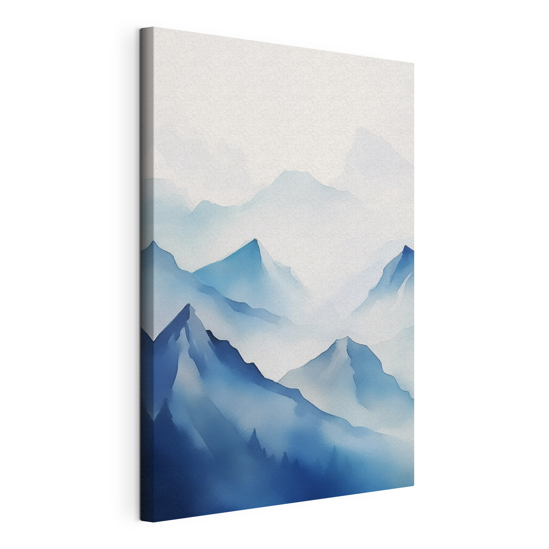 Watercolor of a mountain range Watercolor of a mountain range