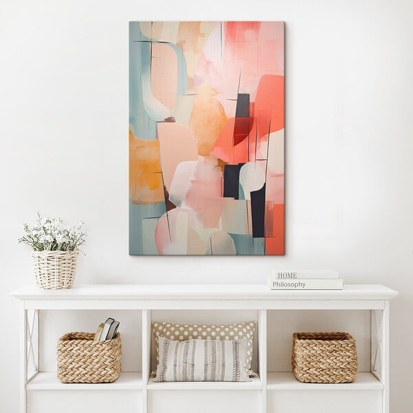 Colorful art piece with different shapes