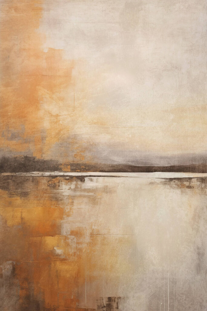 Painting of a lake