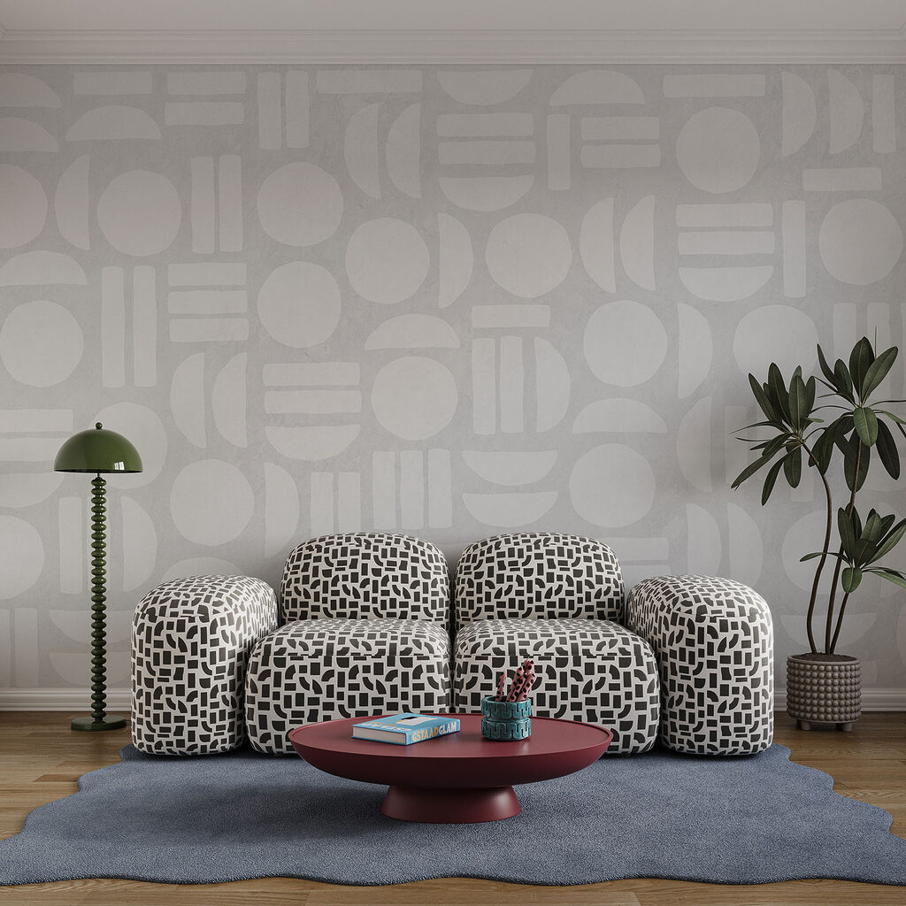 Sfondo bianco con forme geometriche