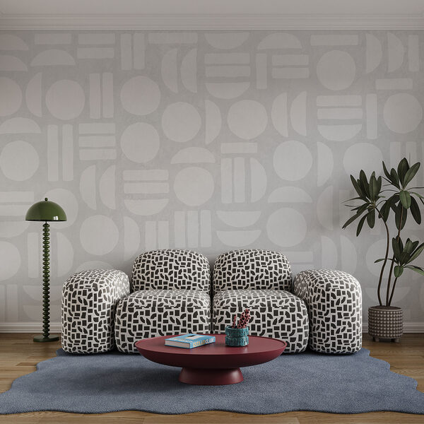 Sfondo bianco con forme geometriche