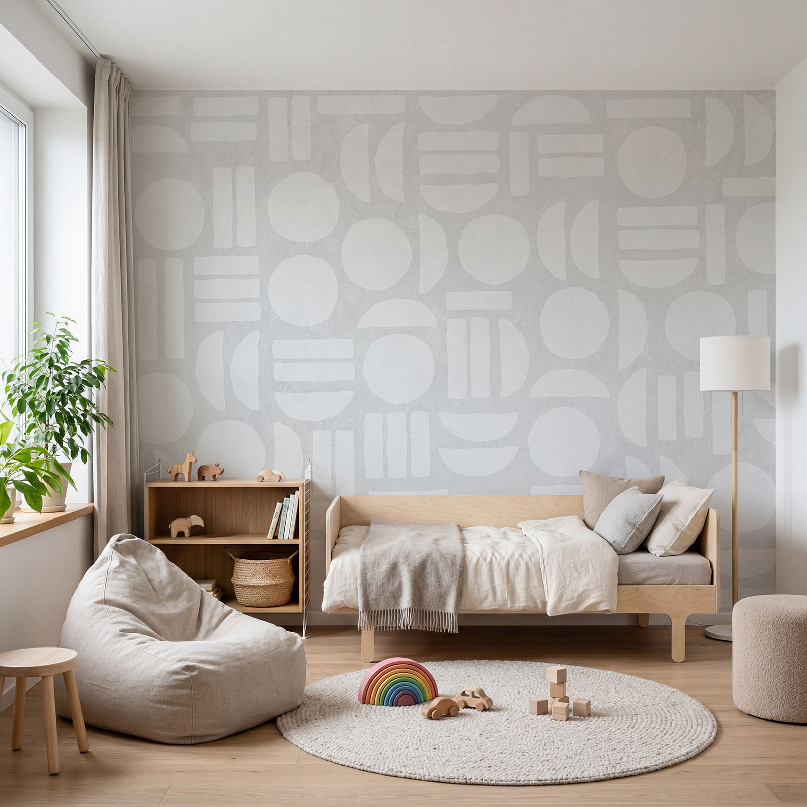 Sfondo bianco con forme geometriche