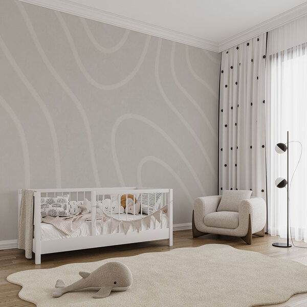Superficie bianca con linee ondulate