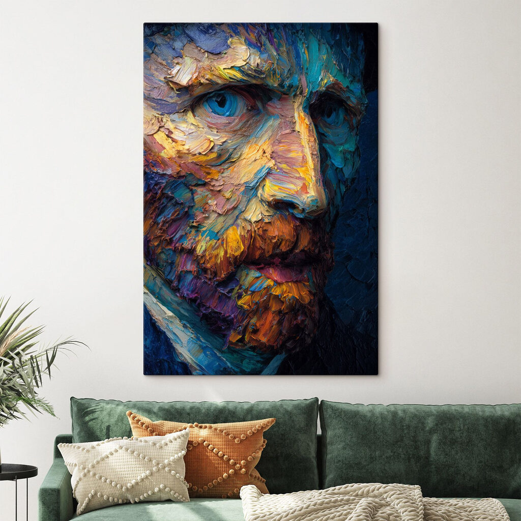 Painting of a man's face