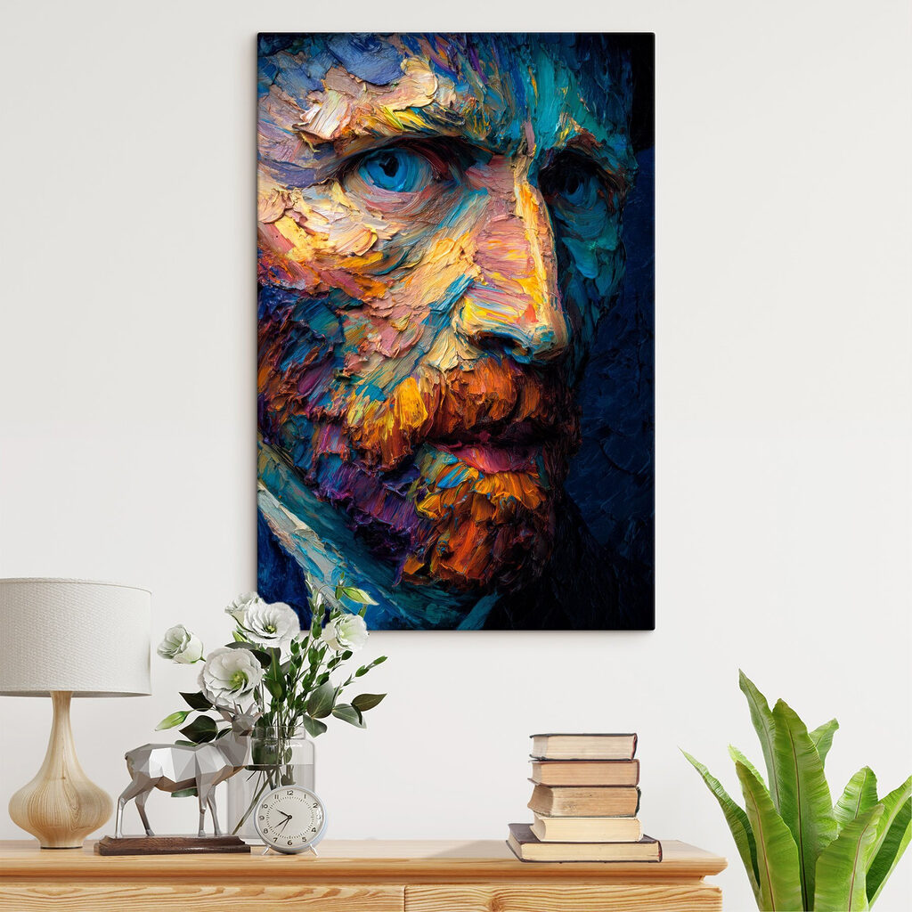 Painting of a man's face