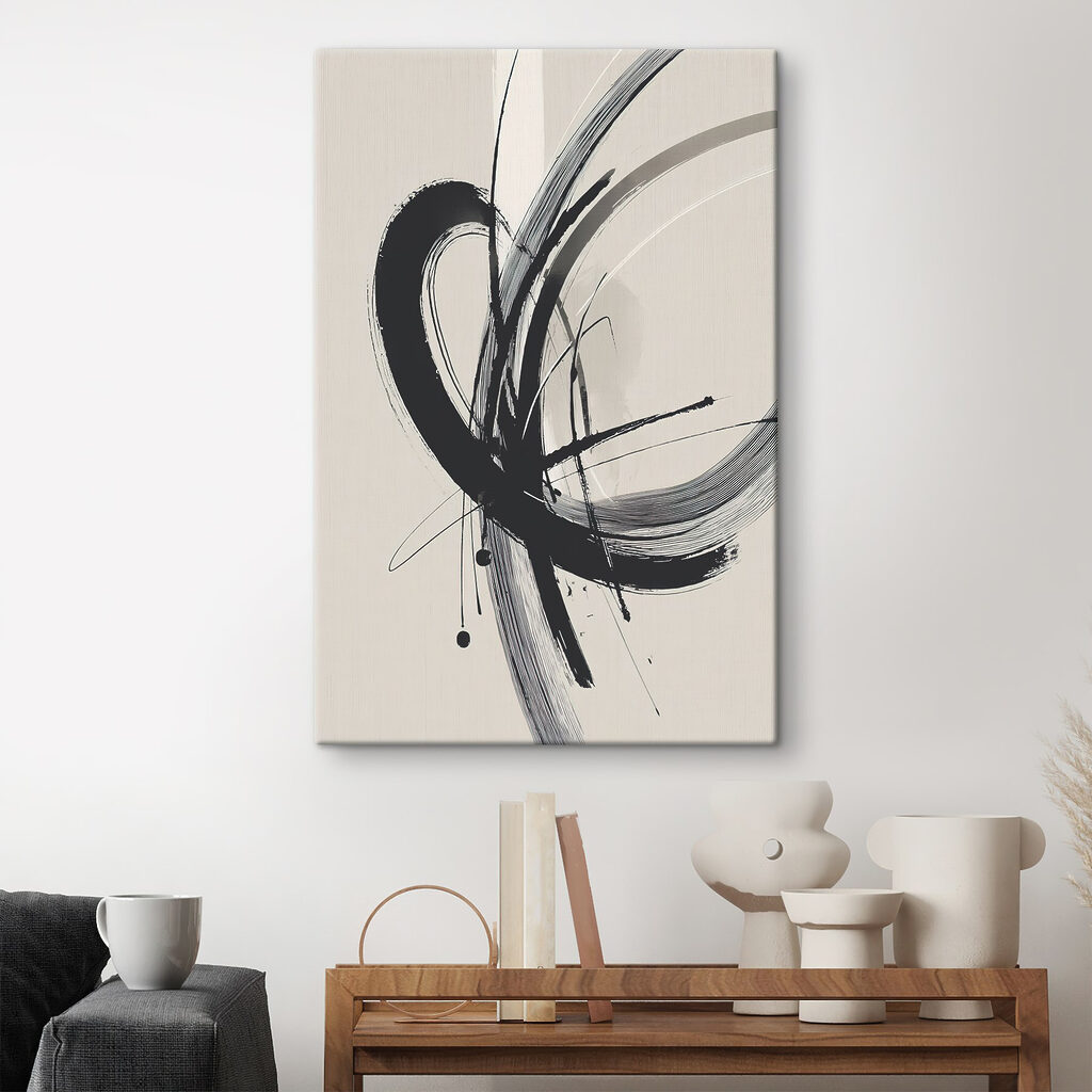 Black and white image of a swirl