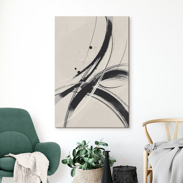Quadri Immagine in bianco e nero raffigurante un motivo a spirale