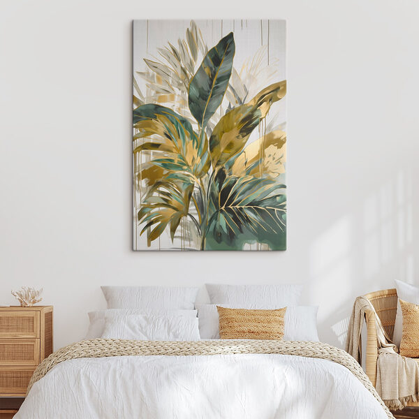 Quadri Dipinto raffigurante foglie e fiori