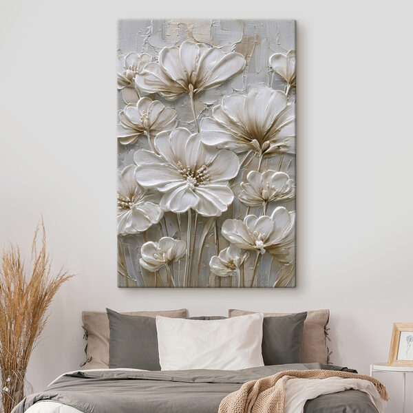 Quadri Fiori delicati su una superficie ruvida