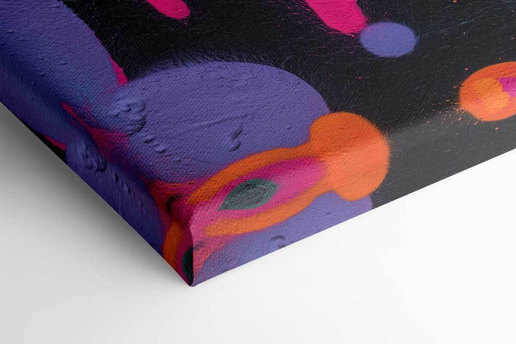 Vibrant colors splash on a wall