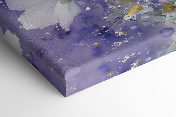 Painting of flowers in a purple background Painting of flowers in a purple background