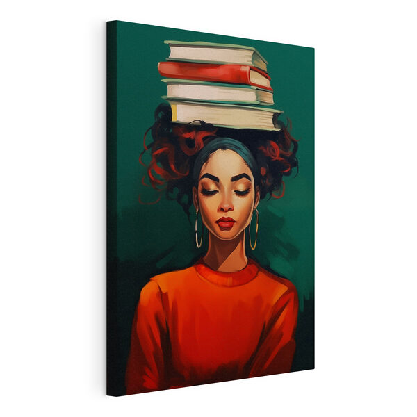 Quadri Donna con dei libri sulla testa (COD: s45952) Quadri Quadri Donna con dei libri sulla testa (COD: s45952)