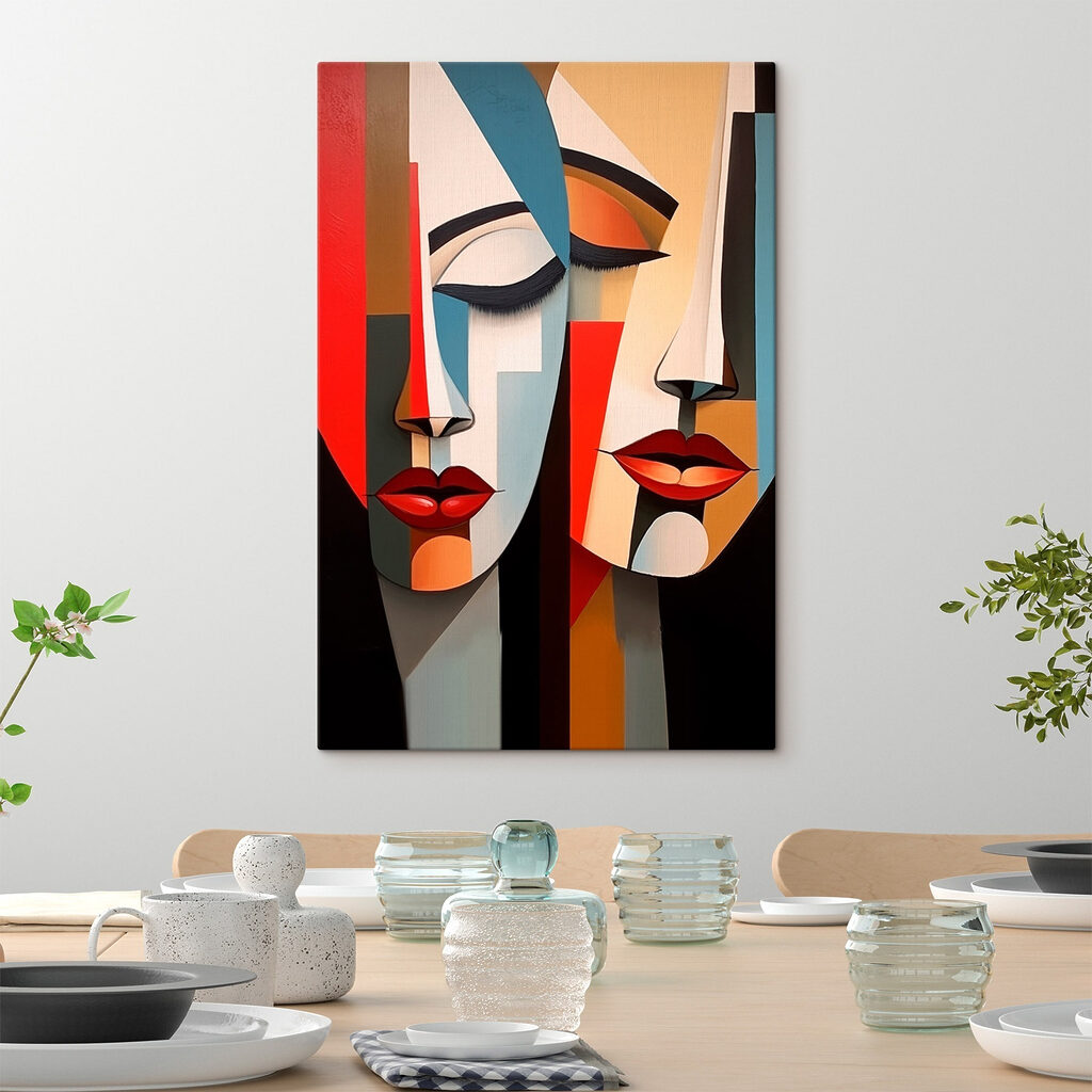 Painting of two faces