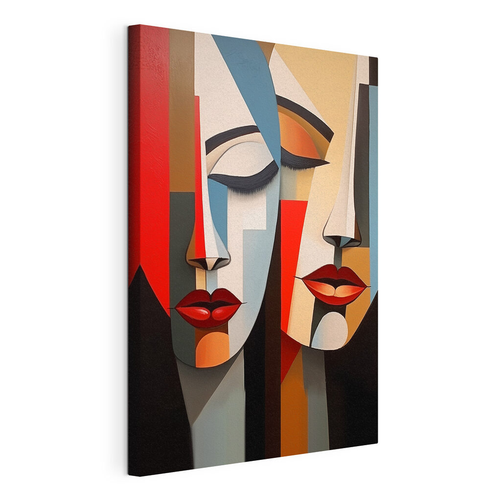 Painting of two faces