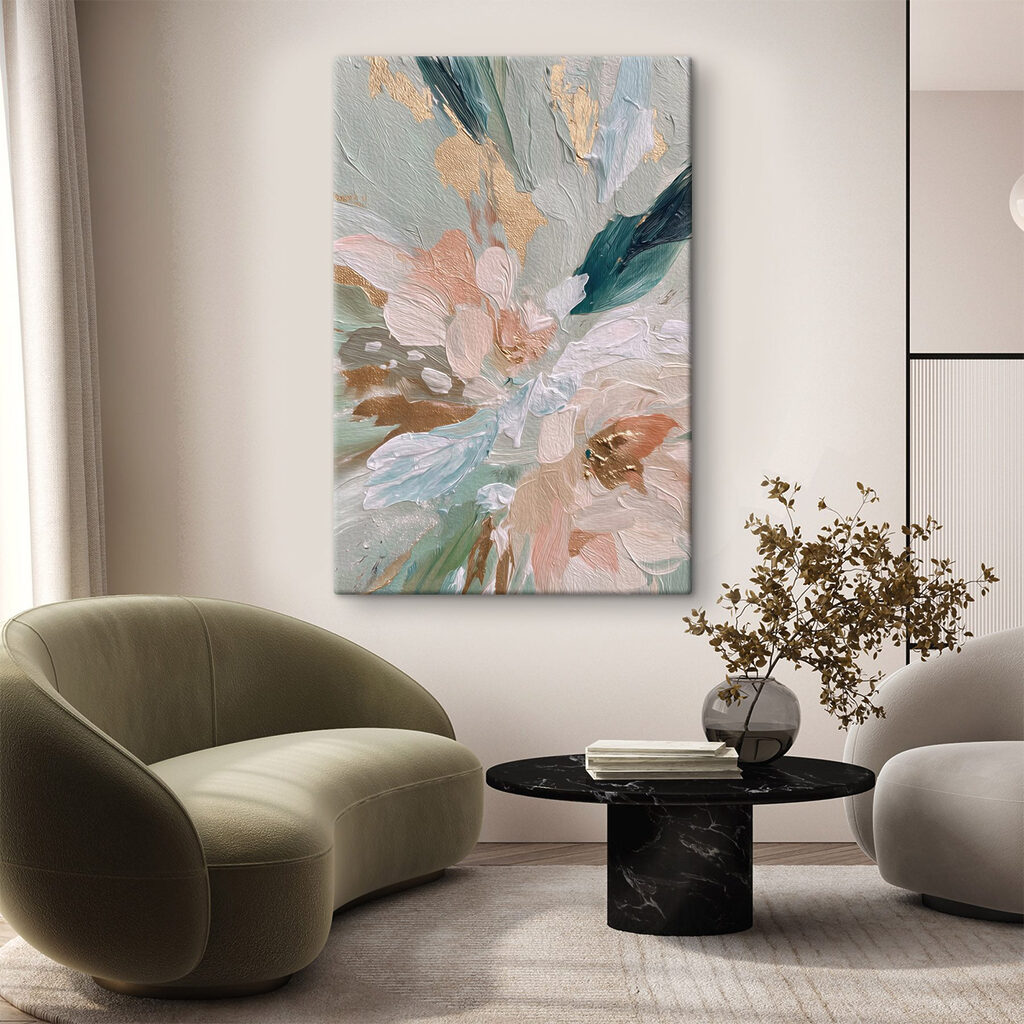 Delicate petals in soft pastel hues