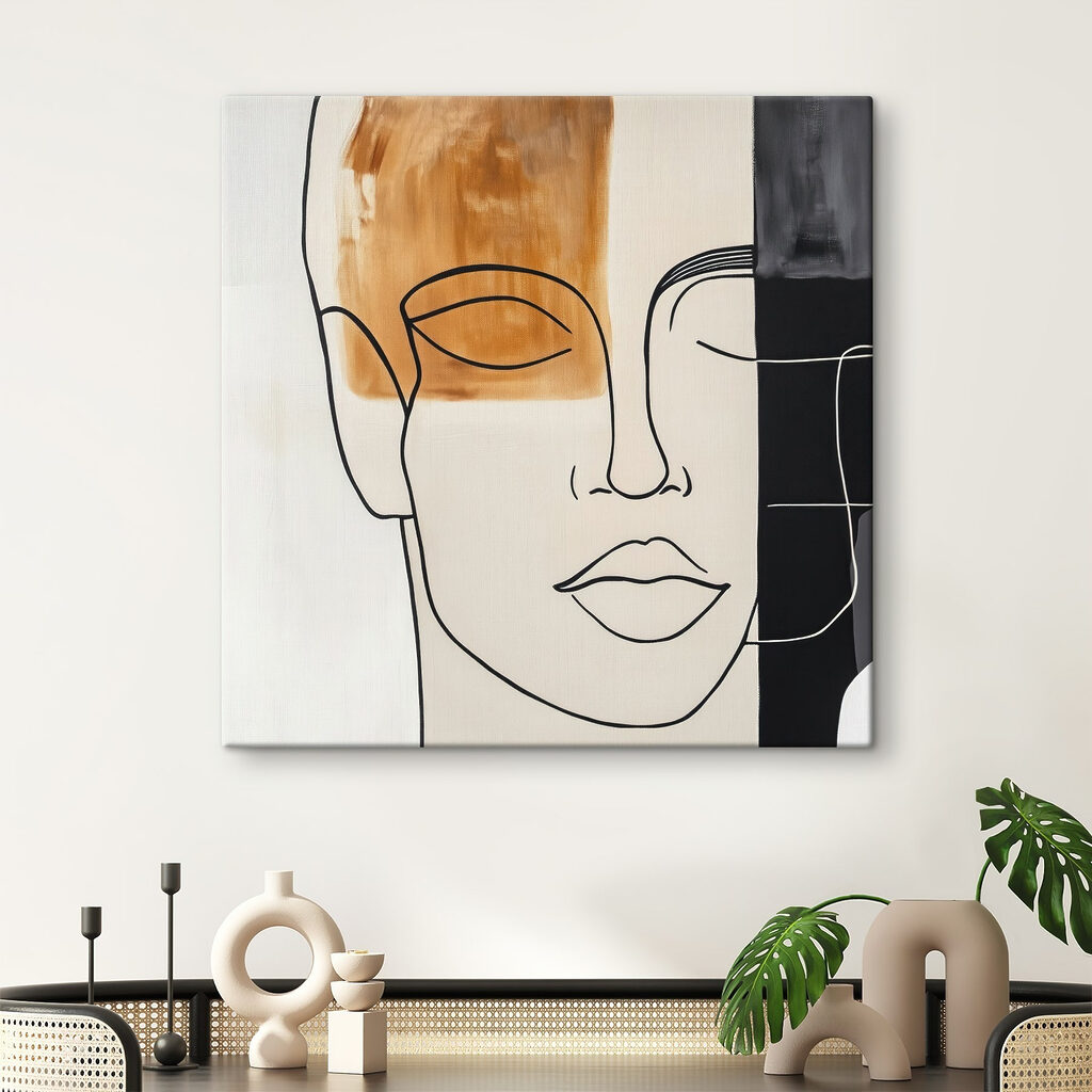 Painting of a man's face Painting of a man's face