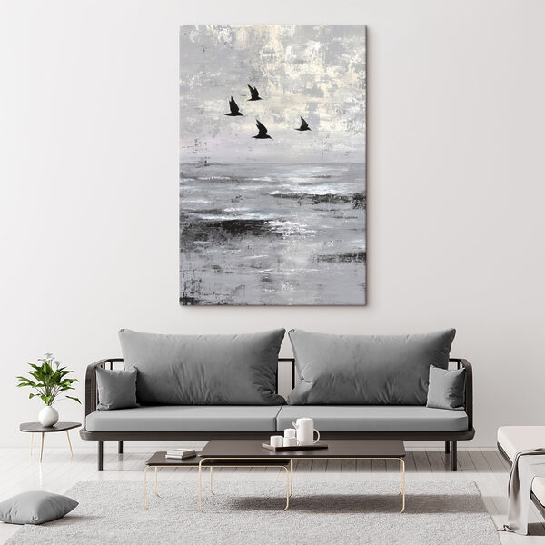 Birds flying in the sky