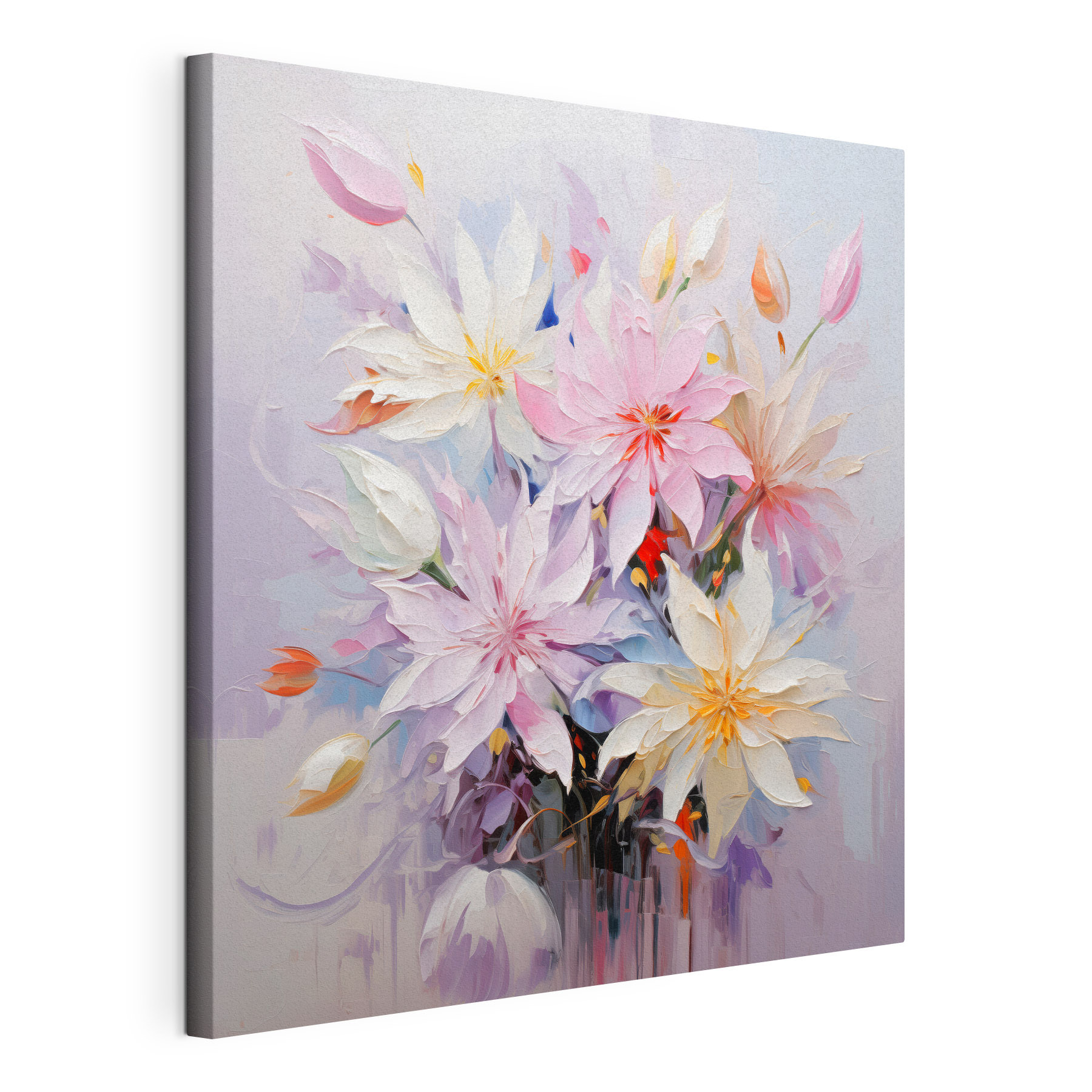 Painting of flowers on a white background