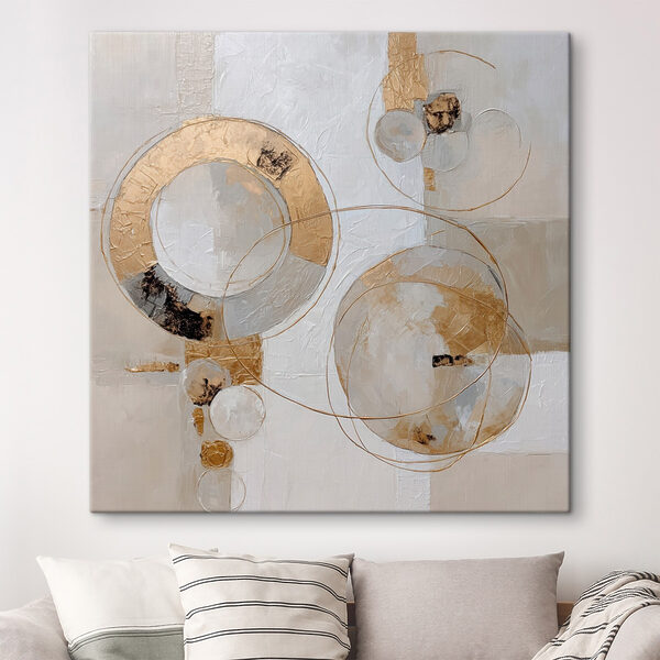 Painting of circles and lines