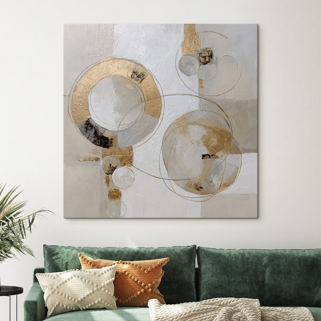 Painting of circles and lines