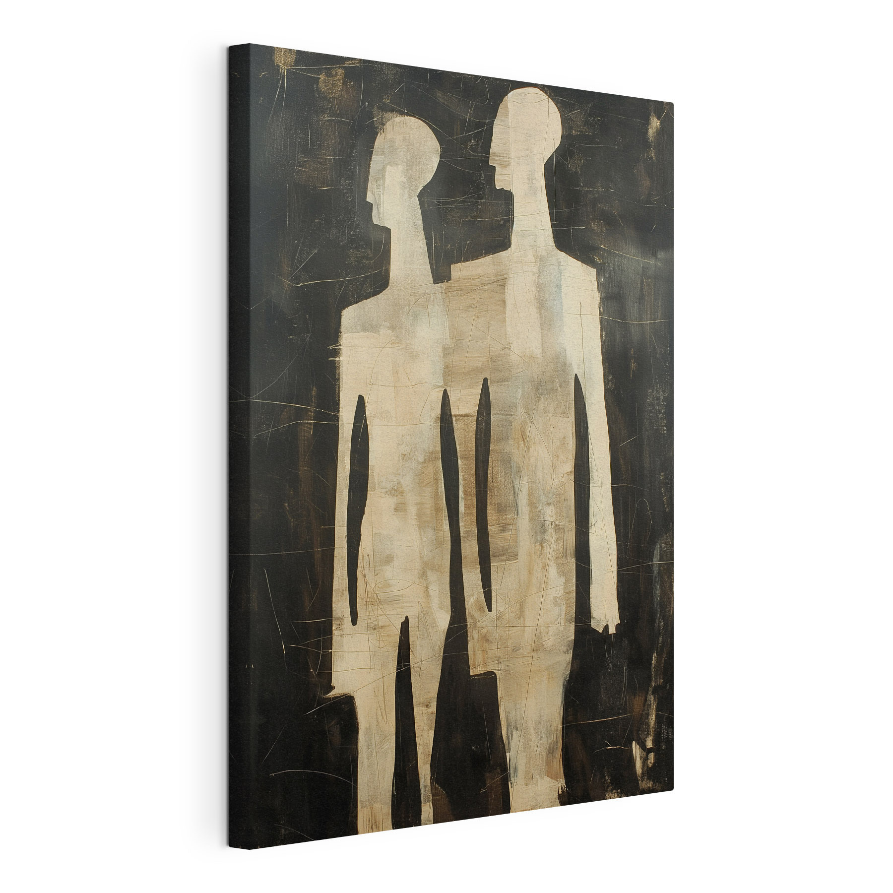 Painting of a couple of people