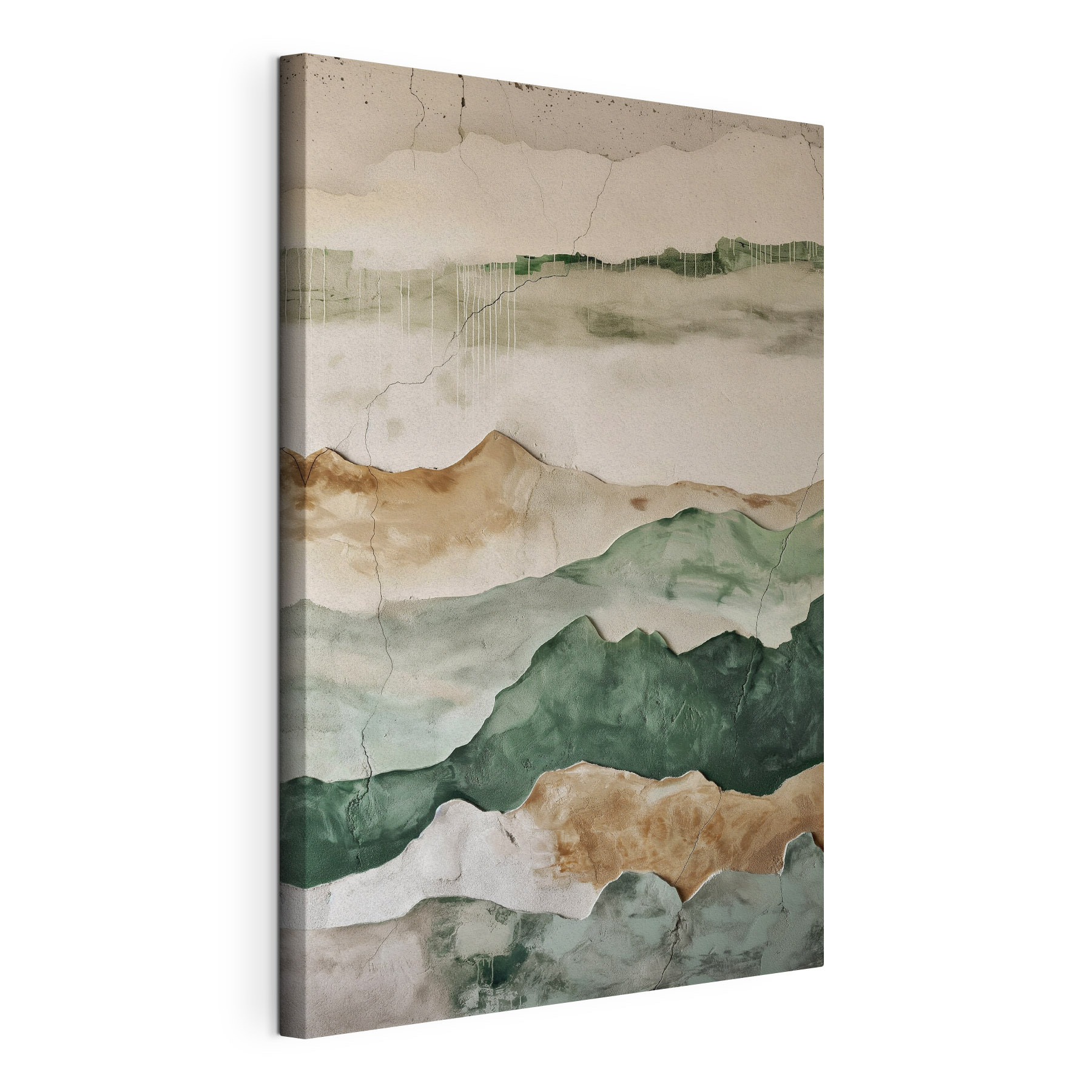 Wall with a painting of mountains Wall with a painting of mountains