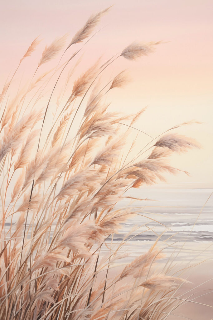 Soft grasses by tranquil waterside Soft grasses by tranquil waterside