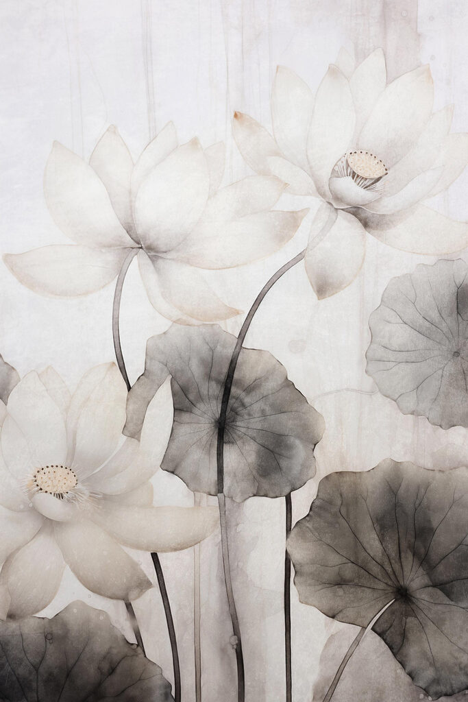 Delicate lilies on a soft background