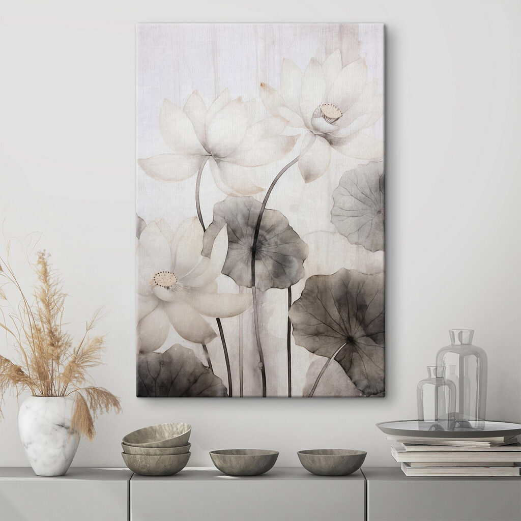 Delicate lilies on a soft background