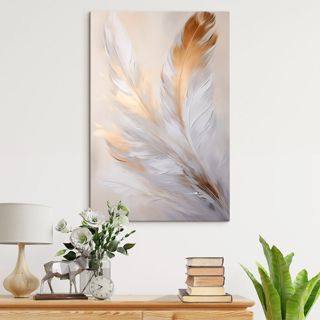 Soft feathers against a muted background
