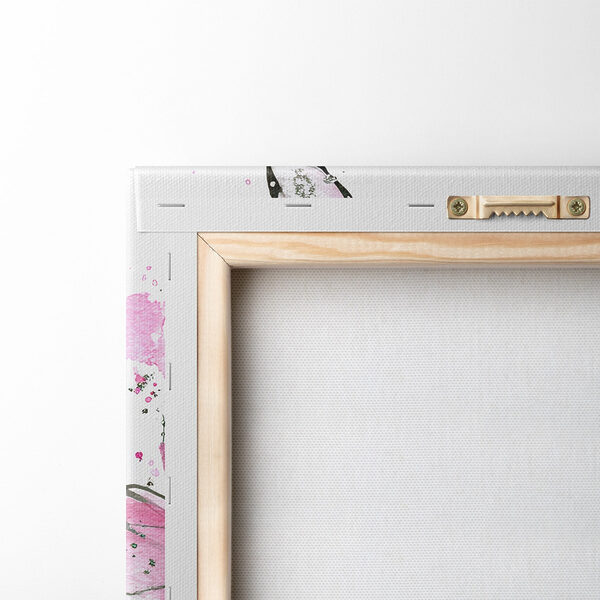 Delicate pink butterfly on a canvas Delicate pink butterfly on a canvas