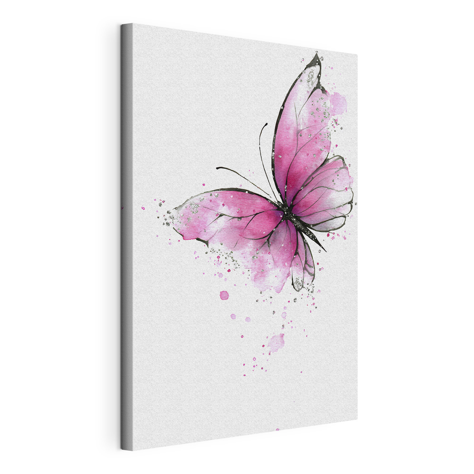 Delicate pink butterfly on a canvas Delicate pink butterfly on a canvas