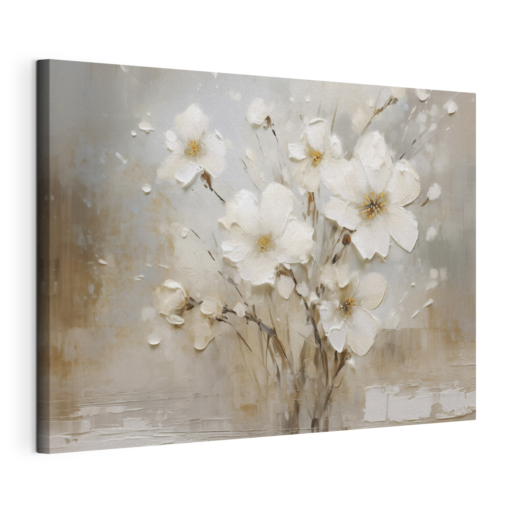 Painting of white flowers Painting of white flowers