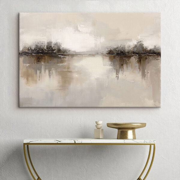 Quadri Dipinto raffigurante alberi e acqua