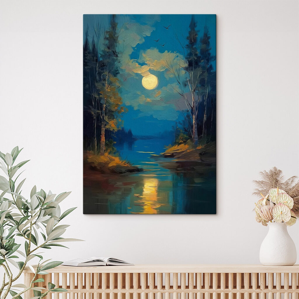 Moon over a river Moon over a river