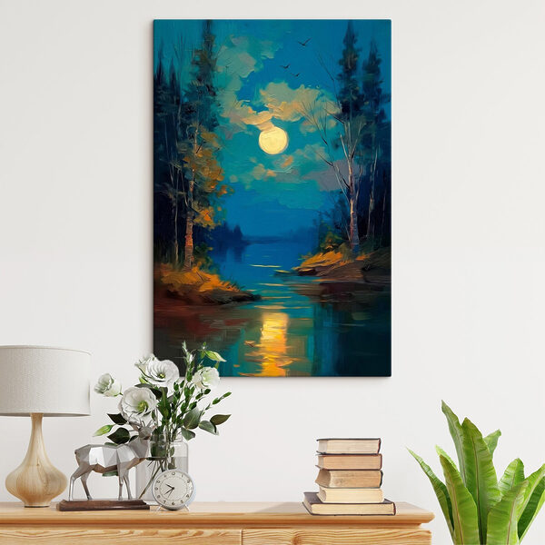 Moon over a river Moon over a river